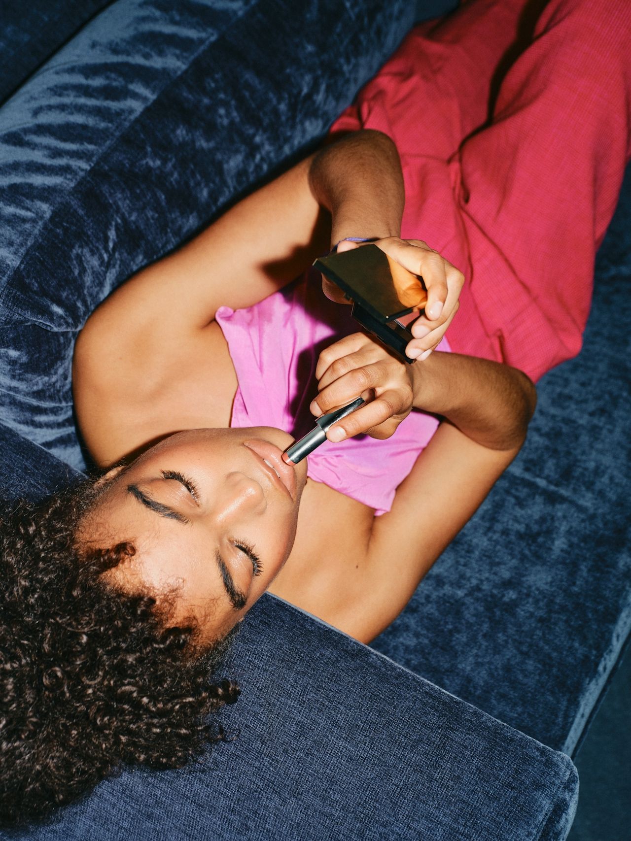 Velvet sofa